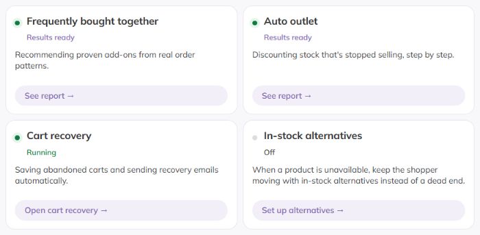 Tendlio Growth engine automation cards