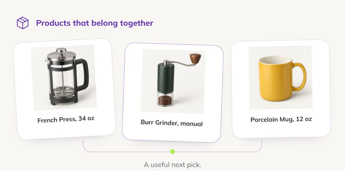 French press with a manual coffee grinder and a porcelain mug.