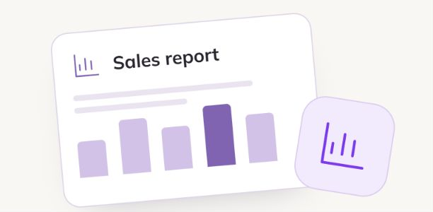 An abstract report shows what happened in a store.