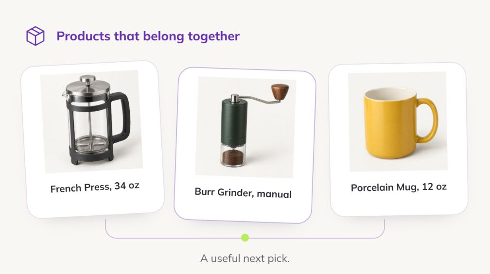 French press with a manual coffee grinder and a porcelain mug.
